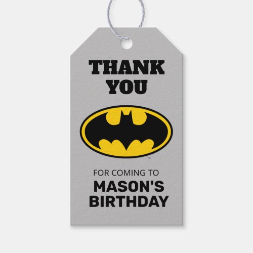 Batman _ Gotham City Thank You Favor Gift Tags