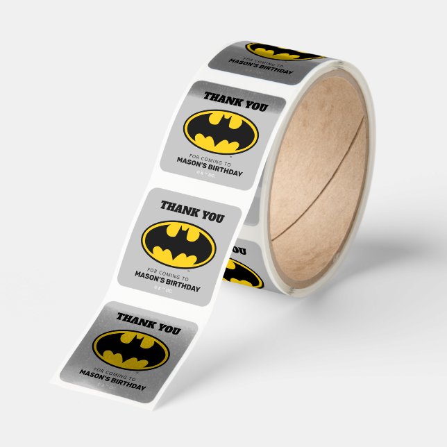 Batman - Gotham City Thank You Square Sticker (Roll)