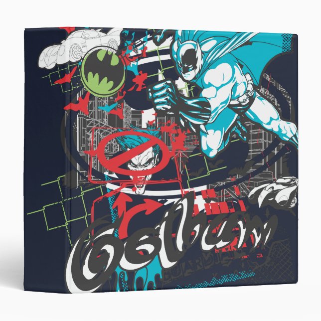 Batman Gotham Guardian Lineart Collage Binder (Front/Spine)