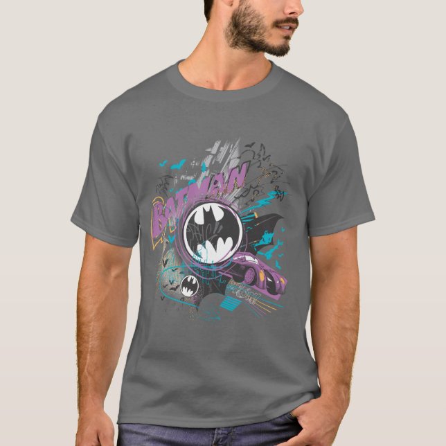 Batman Gotham Skyline Sketch T-Shirt (Front)