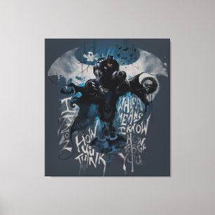 Batman Graffiti Graphic - I Know How You Think Canvas Print