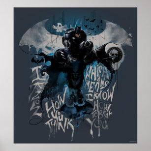 Batman Graffiti Graphic - I Know How You Think Poster