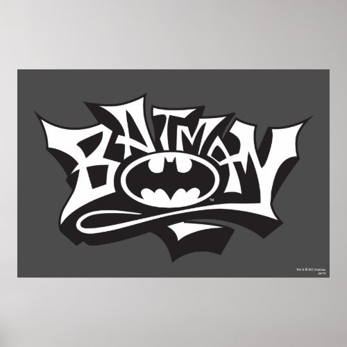 Batman  Graffiti Name Logo Poster