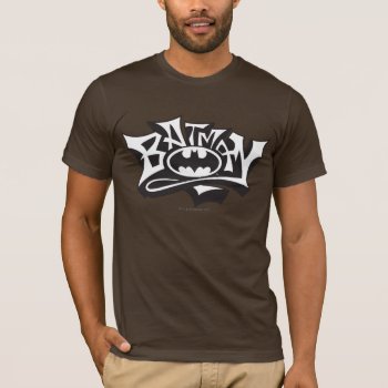 Batman | Graffiti Name Logo T-shirt by batman at Zazzle