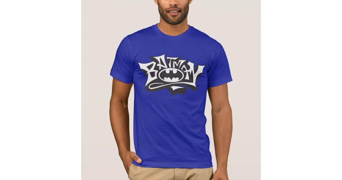 Batman | Graffiti Name Logo T-Shirt | Zazzle