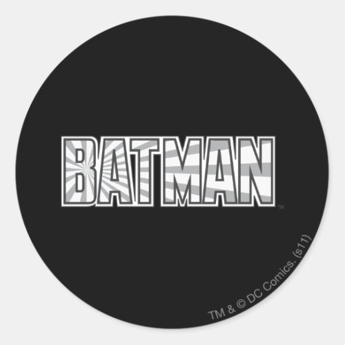 Batman  Grey Starbust Logo Classic Round Sticker