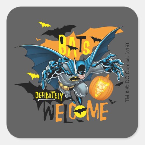 Batman  Halloween Inspired Logo Square Sticker