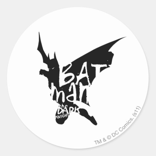 Batman Handwritten Classic Round Sticker