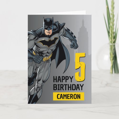Batman  Happy Birthday  Add Your Childs Age Card