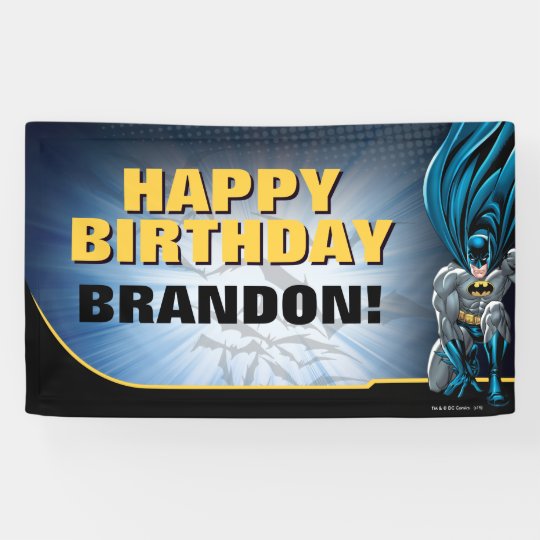 batman happy birthday banner