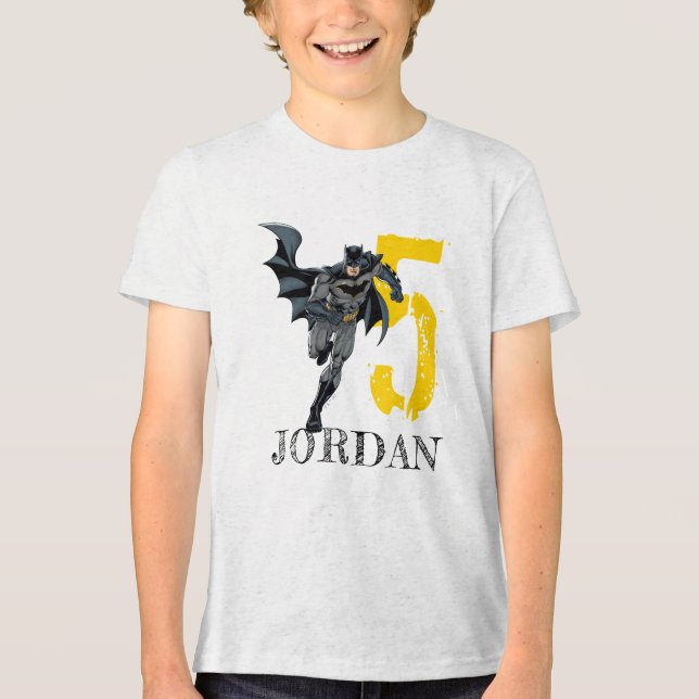 Batman | Happy Birthday Birthday Tri-Blend Shirt (Front)