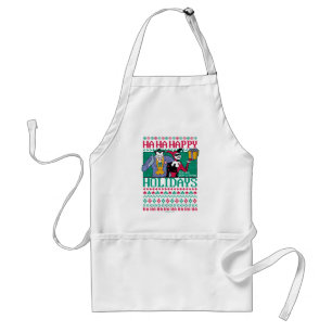 Batman Happy Holidays Joker & Harley Quinn Adult Apron