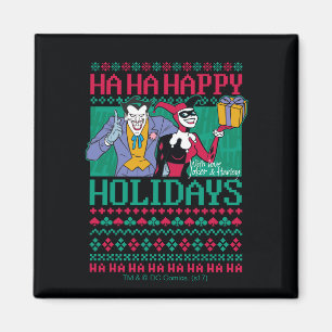 Batman Happy Holidays Joker & Harley Quinn Magnet