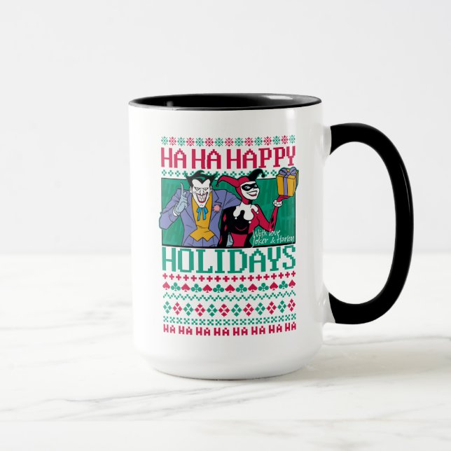Batman | Happy Holidays Joker & Harley Quinn Mug (Right)
