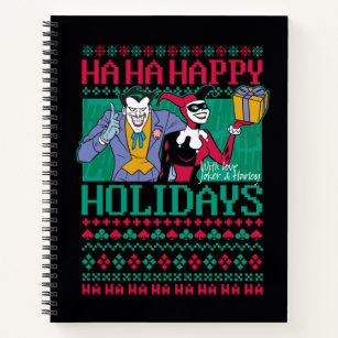 Batman   Happy Holidays Joker & Harley Quinn Notebook