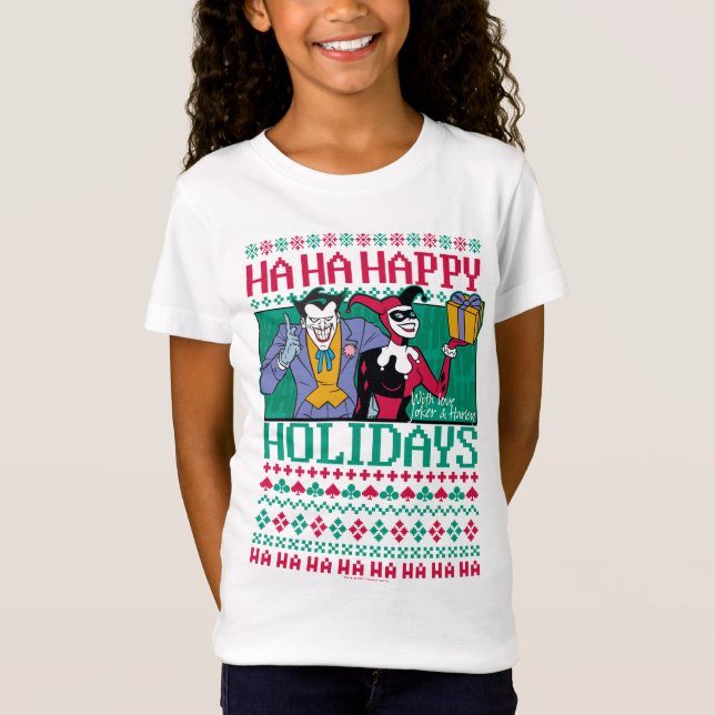 Batman | Happy Holidays Joker & Harley Quinn T-Shirt (Front)