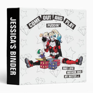 Batman Harley Quinn "Come Out And Play Puddin'" Binder