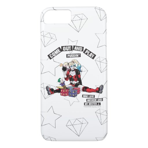 Batman | Harley Quinn "Come Out And Play Puddin'" iPhone 8/7 Case