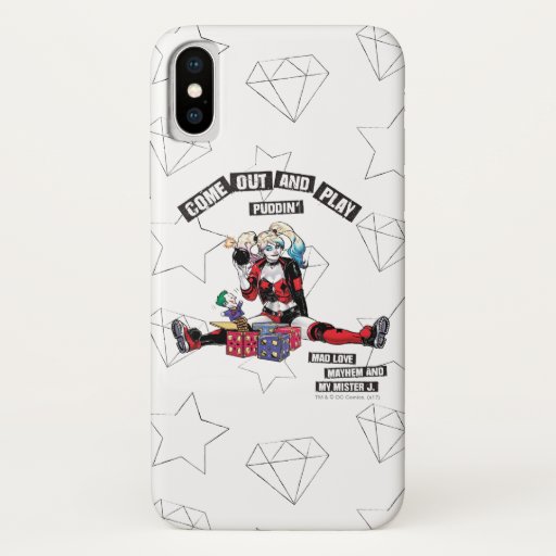 Batman | Harley Quinn "Come Out And Play Puddin'" iPhone X Case