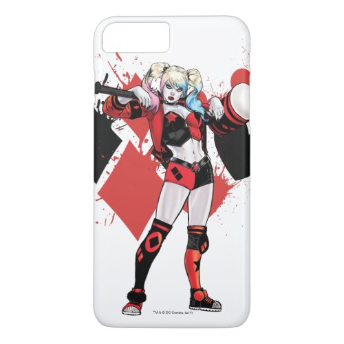 Batman  Harley Quinn Hearts  Diamonds Splatter iPhone 8 Plus7 Plus Case