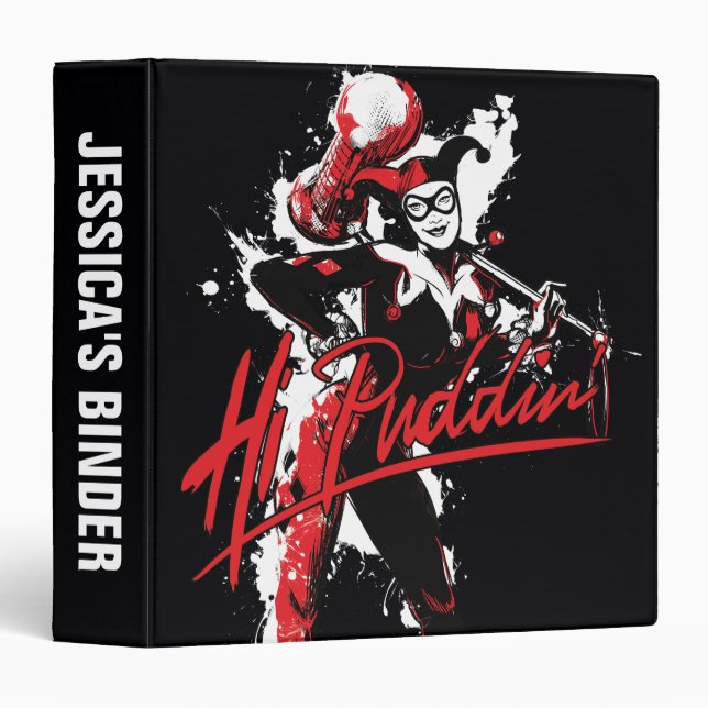 Batman | Harley Quinn "Hi Puddin'" Ink Art Binder (Front/Spine)