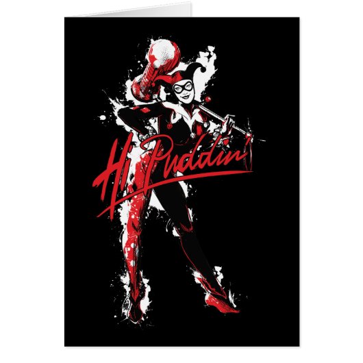 Batman | Harley Quinn "Hi Puddin'" Ink Art Cards (Front)