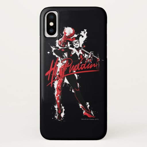 Batman | Harley Quinn "Hi Puddin'" Ink Art iPhone X Case