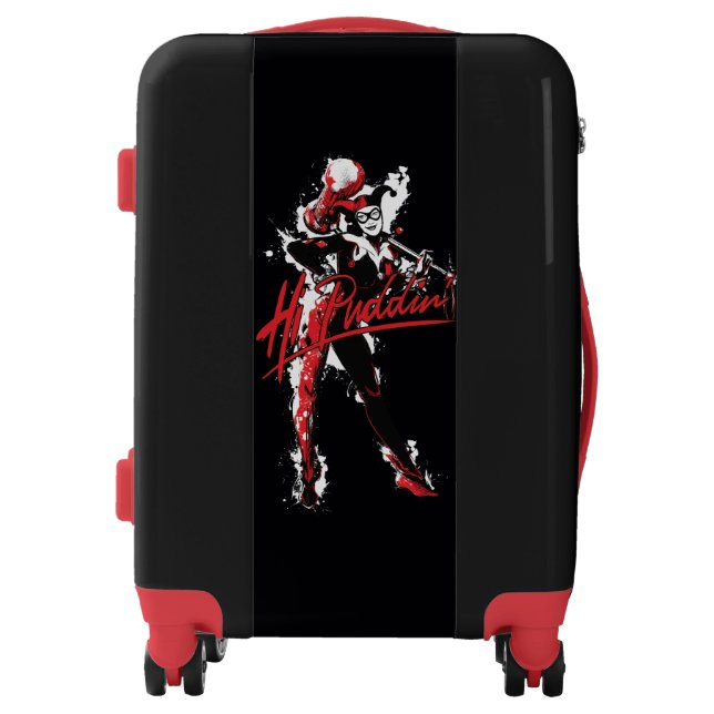 Batman | Harley Quinn "Hi Puddin'" Ink Art Luggage (Front)