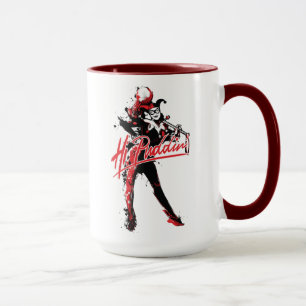 Batman Harley Quinn "Hi Puddin'" Ink Art Mug