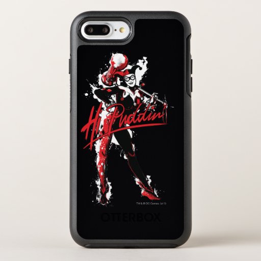 Batman | Harley Quinn "Hi Puddin'" Ink Art OtterBox Symmetry iPhone 8 Plus/7 Plus Case