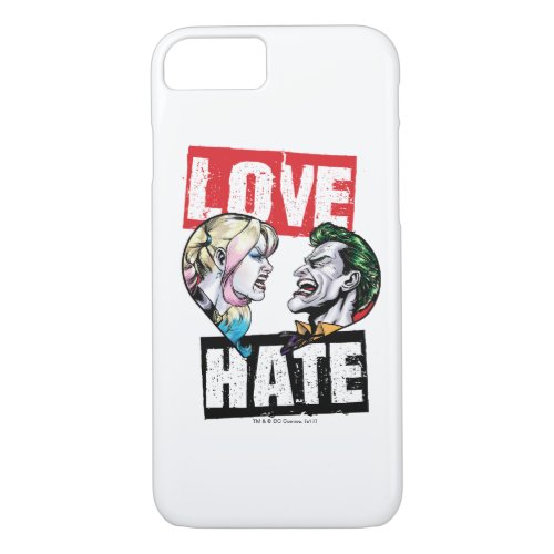 Batman  Harley Quinn  Joker LoveHate iPhone 87 Case