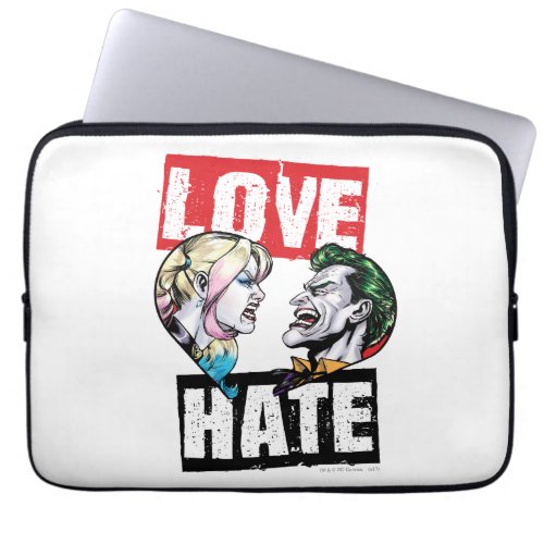 Batman  Harley Quinn  Joker LoveHate Laptop Sleeve