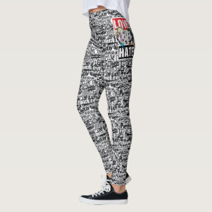 Batman Harley Quinn & Joker Love/Hate Leggings