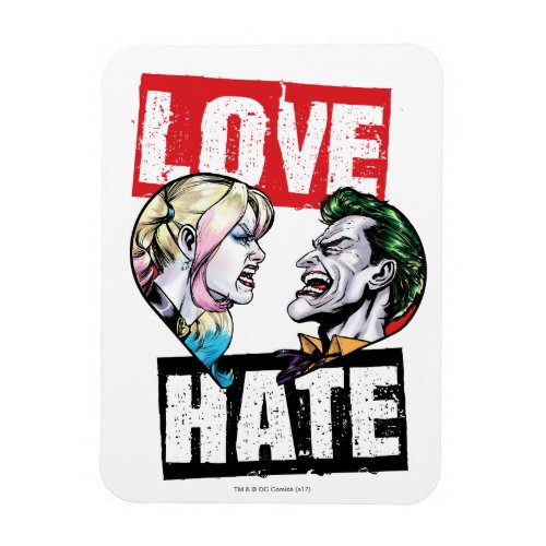 Batman  Harley Quinn  Joker LoveHate Magnet