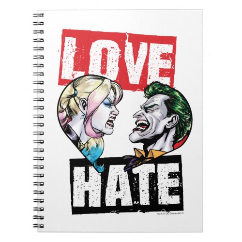 Batman  Harley Quinn  Joker LoveHate Notebook