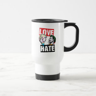 Batman Harley Quinn & Joker Love/Hate Travel Mug