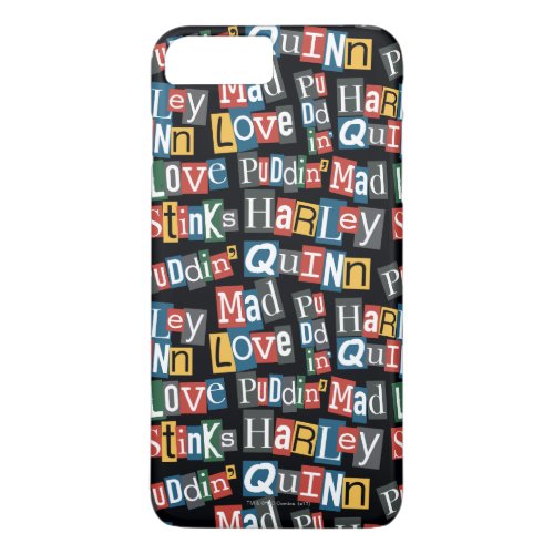 Batman  Harley Quinn Ransom Note Style Pattern iPhone 8 Plus7 Plus Case