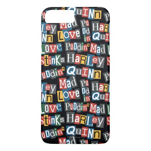 Batman | Harley Quinn Ransom Note Style Pattern iPhone 8 Plus/7 Plus Case