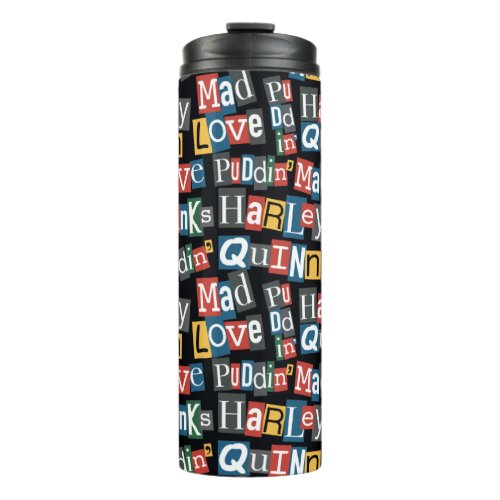 Batman  Harley Quinn Ransom Note Style Pattern Thermal Tumbler