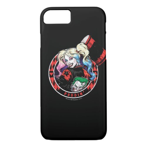 Batman  Harley Quinn Winking With Mallet iPhone 87 Case