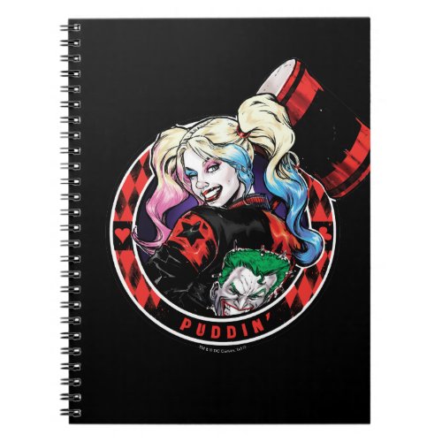 Batman  Harley Quinn Winking With Mallet Notebook