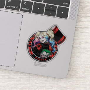 Batman   Harley Quinn Winking With Mallet Sticker