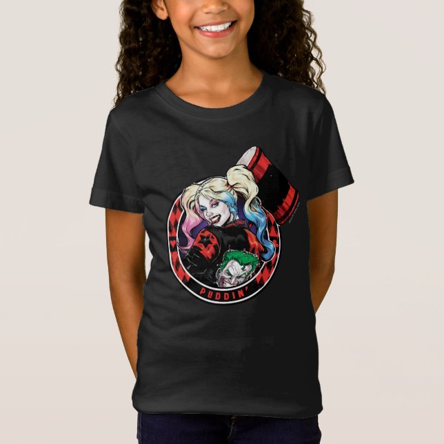 Batman | Harley Quinn Winking With Mallet T-Shirt (Front)