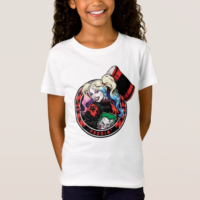 Batman | Harley Quinn Winking With Mallet T-Shirt (Front)