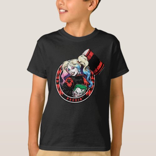 Batman  Harley Quinn Winking With Mallet T_Shirt