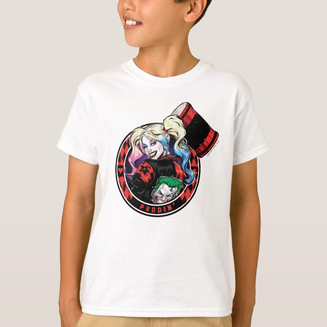 Batman | Harley Quinn Winking With Mallet T-Shirt (Front)