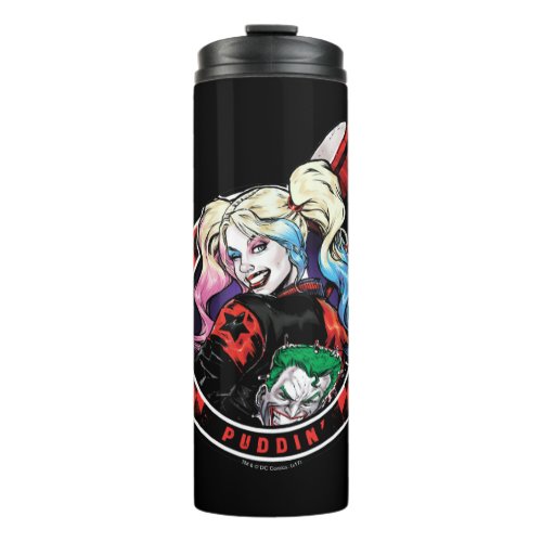 Batman  Harley Quinn Winking With Mallet Thermal Tumbler