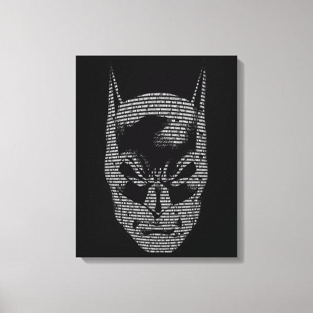 Batman Head Mantra Canvas Print (Front)