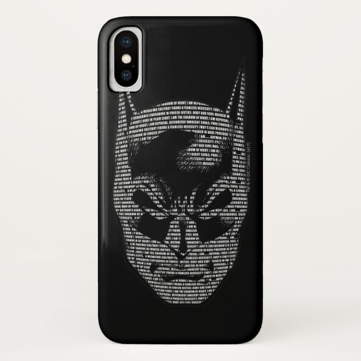 Batman Head Mantra iPhone X Case