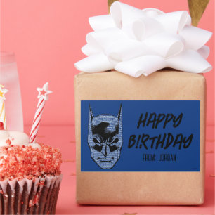 Batman Head Mantra Happy Holidays Rectangular Sticker